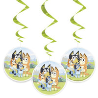 Bluey Hanging Swirl Decorations – 26 Inch Multicolor Party Decorations (3 Count) for Bluey Themed Birthday Parties and Kids Celebrations