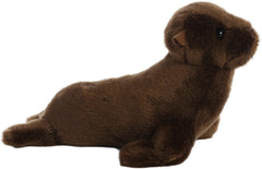 Aurora World Mini Flopsie California Sea Lion Plush Stuffed Animal, Bean Pellet Weighted, Lock-Washer Eyes, Brown, 8 Inches