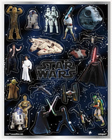 Star Wars Classic Sticker Sheets 4 Pack – Multicolor Assorted Stickers for Kids Crafts, Party Favors and Themed Celebrations