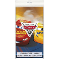 Unique Disney Cars 3 Plastic Tablecloth, 84