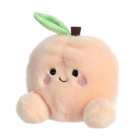 Aurora Palm Pals Mellow Peach Stuffed Animal Plush - Kawaii Fruit Collectible Toy, Soft Bean-Filled, Eco-Friendly, Room Decor & Gift - Peach 4.5 Inches