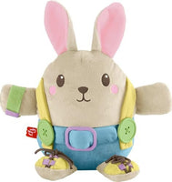 Fisher-Price Toddler Educational Toy Learn to Dress Bunny Plush Animal Activity Doll for Preschool Kids Ages 2+ Years