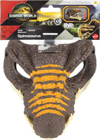 Mattel Jurassic World Rebirth Spinosaurus Dinosaur Mask, Role-Play Head Wear, Movie-Inspired Costume Gear, Openable Jaw, Realistic Texture and Color, Adjustable Strap