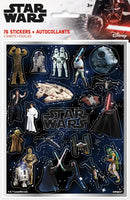 Star Wars Classic Sticker Sheets 4 Pack – Multicolor Assorted Stickers for Kids Crafts, Party Favors and Themed Celebrations