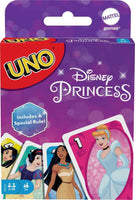 Mattel Games UNO Disney Princesses Matching Card Game, 112 Cards with Unique Wild Card & Instructions for Players 7 Years & Older, Gift for Kid, Family & Adult Game Night
