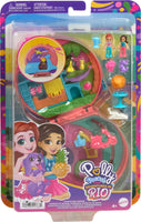 Polly Pocket Dolls & Playset, Adventure Moped Compact, Travel Toy with 2 Micro Dolls & Pet, Plus Animal & Vehicle Accessories