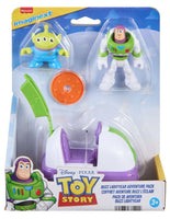 Fisher-Price Imaginext Disney Pixar Toy Story Buzz Lightyear Adventure Pack with 2 Figures, Vehicle & Disc Launcher, Ages 3+