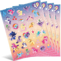 My Little Pony Sticker Sheets 4 Pack – Assorted Designs for Kids Crafts, Party Favors and Creative Activities