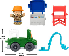 Fisher-Price Little People Toddler Toy Fishing Trip Adventure Figure & Vehicle 5-Piece Plastic Playset for Pretend Play, Kids Ages 1-5 Years, Green, Blue, Orange