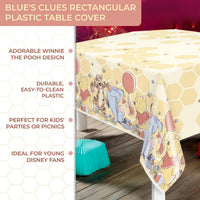 Disney Winnie the Pooh Plastic Table Cover – 54 x 84 Inch Rectangular Multicolor Party Tablecloth for Kids Birthday Parties and Themed Celebrations