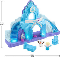 Fisher-Price Little People Disney Frozen Elsa’s Ice Palace Playset with Lights, Sounds, Elsa & Olaf Figures for Toddlers Ages 18 Months+