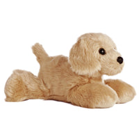 Aurora Mini Flopsie Golden Retriever Stuffed Animal – Soft Plush Floppy Dog Toy with Bean Pellet Filling – Surface Washable – Brown, 8 Inches