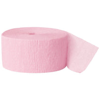 Unique Industries Crepe Paper Streamer, 81 ft – Pastel Pink Party Streamer Decoration for Birthdays, Baby Showers, Weddings, and Event Décor
