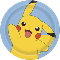 Pokemon 9 Inch Disposable Paper Plates, Pack of 8 - Party Supplies