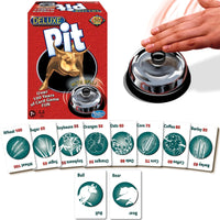 Winning Moves Games USA Deluxe Pit – Classic Shouting and Trading Party Card Game with Bell for 3 to 8 Players, Ages 7+