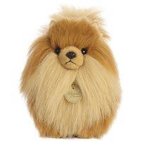 Aurora Realistic Miyoni Pomeranian Stuffed Animal - Lifelike Details Make a Cherished Companion - Perfect for Decorating Bedrooms or Classrooms - Brown 9 Inches