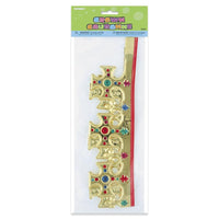 Gold Plastic King Crown – One Size Royal Costume Accessory for Parties, Dress Up and Celebrations
