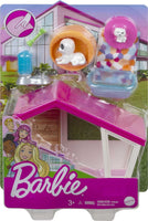 Barbie Mini Playset with 2 Pet Puppies, Doghouse and Pet Accessories, Gift for 3 to 7 Year Olds