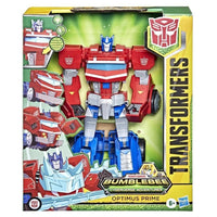 Transformers Toys Bumblebee Cyberverse Adventures Dinobots Unite Roll Nâ€™ Change Optimus Prime/Bumblebee Push-to-Convert Action Figure, 6 and Up, 10-inch