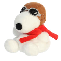 Aurora Peanuts Palm Pals Flying Ace Snoopy Stuffed Animal - Officially Licensed Soft Plush with Recycled Bean Pellet Filling - Collectible Gift for Fans and Adults - White 5.5 Inches