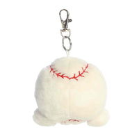 Aurora Palm Pals Slugger Baseball Clip-On Plush — Soft Collectible Stuffed Animal Bag Charm for Backpacks, Keychains & Accessories — White, 4 Inches