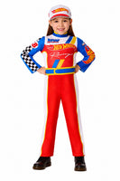 InSpirit Designs Toddler Hot Wheels Racing Costume, Officially Licensed Race Car Driver Jumpsuit & Hat Set, Size XS (2T), Halloween Dress-Up Costume for Boys and Girls