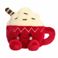 Aurora® Festive Palm Pals™ Cassia Hot Cocoa™ Stuffed Animal - Fun Collectible Plush for Kids and Adult Collectors - Perfect for Holiday Decorations or Gifts - Red 5 Inches