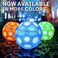 Waboba Moonshine Ball Light Up Moon Ball, Hyper Bouncy Balls that Light Up on Bounce, Fun Toys for Kids, Teenagers, Adults, Boys and Girls, Blue