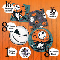 Nightmare Before Christmas Party Supplies Jack Skellington 48pc Set
