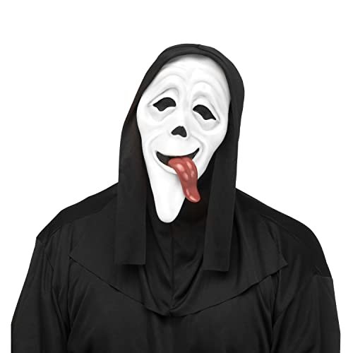 Wass Up Ghost Face Mask – Classic Parody Halloween Costume Mask with Elastic Strap, Lightweight Scary Movie