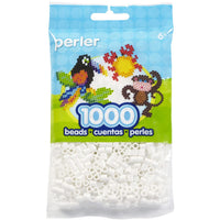Perler White Fuse Beads Bulk Pack, 6,000 Count (6x1,000 Bags), 5mm Midi Non-Toxic LDPE Plastic Craft Beads, Resealable Bags, Ages 6+