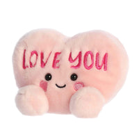Aurora Adorable Palm Pals Love You Candy Heart Stuffed Animal - Fun Seasonal Plush For Kids and Adult Collectors - Perfect for Decorating Rooms and Valentine's Day - Pink 5 Inches