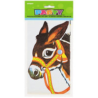 Pin the Tail on the Donkey Party Game – Classic Party Game Set with Colorful Poster, Tails and Blindfold for Kids Birthday Parties and Family Celebrations