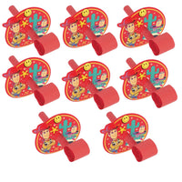 Toy Story 5 Party Blowouts Pack of 8 - Birthday Party Favors with Woody & Buzz Lightyear