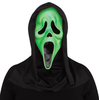 Fun World Acid Green Ghost Face Adult Fluorescent Mask