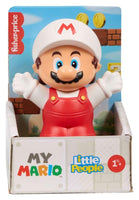 Fisher-Price Little People My Mario & Fire Mario Action Figures Set, 7 cm Plastic Collectible Toy Characters for Kids Ages 3+