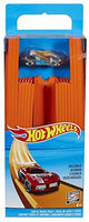 Hot Wheels Toy Car Straight Track Set with 37 Component Building Parts & 1:64 Scale Vehicle