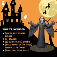 Fun World 6' Tall Ghost Face Lawn Inflatable