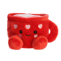 Aurora Palm Pals Lotti Love Latte Stuffed Animal 5 Inch – Cute Red Collectible Plush Toy for Kids, Décor and Gifts