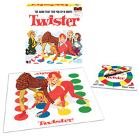 Winning Moves Games USA Floor Game – Classic Twister With Retro Design & Oversized Spinner, Indoor/Outdoor Party Fun for 2+ Players, Kids Ages 6+