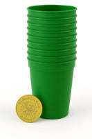 Metallic Gold Plastic Party Cups, Pack of 25, Blank 16 oz Stadium Cups
