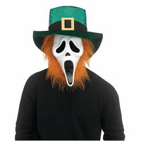 Ghost Face St Patrick Mask – Leprechaun Edition – Killer for All Seasons – St. Patrick’s Day Ghost Face Mask with Hat & Beard – Officially Licensed by Fun World
