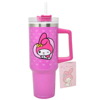 Fast Forward Sanrio Hello Kitty 40 oz Stainless Steel Tumbler – Insulated Travel Cup with Handle, Straw & Spill‑Resistant Lid – Officially Licensed Hello Kitty Drinkware