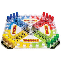 Winning Moves Games USA Board Game – Classic Trouble With Retro Artwork & Pop-O-Matic Popper, Indoor Interactive Fun Kids Ages 5+, Extra Wide Edition