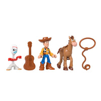Fisher-Price Imaginext Disney Pixar Toy Story Woody Adventure Pack, 4-Piece Figure Set with Woody, Forky, Bullseye & Accessories, Pretend Play Toy for Kids Ages 3+ Years