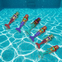 Swim Fun Mermaid Dive Toys Set of 6 – Colorful Mermaid Dolls for Pool & Bath Play – Diverse Skin Tones – Kids Underwater Swimming Toy – Ages 3+
