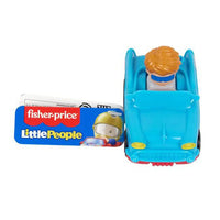 Fisher-Price Little People Wheelies Retro Convertible - Baby Blue and Red Car