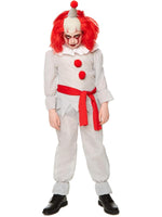 Karnival Costumes Horror Clown Costume for Kids – Creepy Circus Killer Clown Outfit – Perfect for Halloween, Haunted Houses & Parties