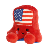 Aurora Palm Pals Stripes Cowboy Boot Plush Stuffed Animal, Patriotic Americana Collectible, Bean Pellet Filled, Red White Blue, 5 Inches
