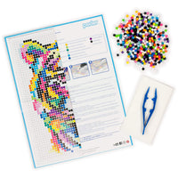 Perler Beads Rainbow Tiger Pattern and Fuse Bead Kit, 11'' X 11'', 3503Pc, Multicolor